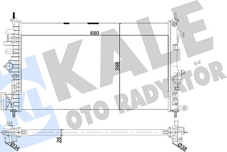 KALE OTO RADYATÖR 355650 - Radiators, Motora dzesēšanas sistēma autodraugiem.lv