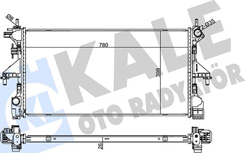 KALE OTO RADYATÖR 355660 - Radiators, Motora dzesēšanas sistēma autodraugiem.lv