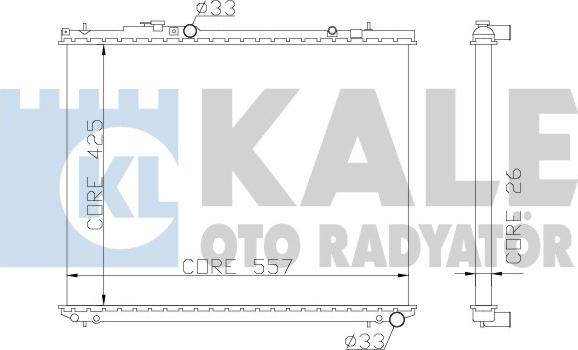 KALE OTO RADYATÖR 355600 - Radiators, Motora dzesēšanas sistēma autodraugiem.lv