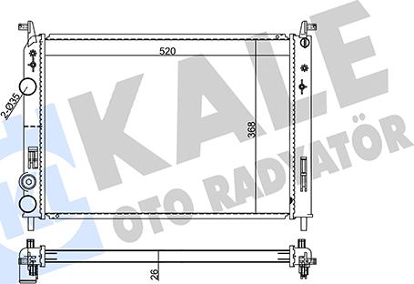 KALE OTO RADYATÖR 355620 - Radiators, Motora dzesēšanas sistēma autodraugiem.lv