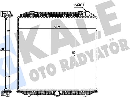 KALE OTO RADYATÖR 355055 - Radiators, Motora dzesēšanas sistēma autodraugiem.lv