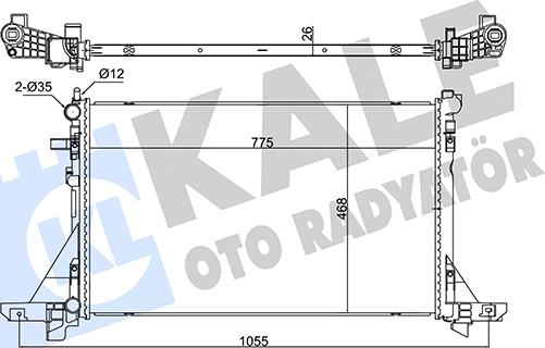 KALE OTO RADYATÖR 355815 - Radiators, Motora dzesēšanas sistēma autodraugiem.lv