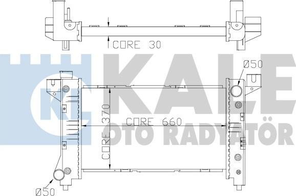 KALE OTO RADYATÖR 355700 - Radiators, Motora dzesēšanas sistēma autodraugiem.lv