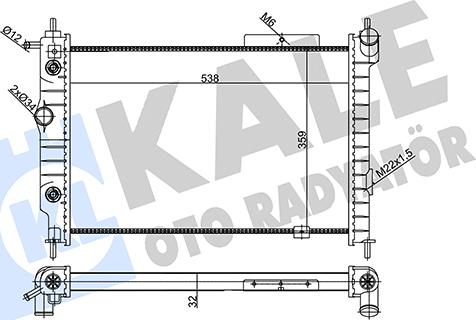 KALE OTO RADYATÖR 356995 - Radiators, Motora dzesēšanas sistēma autodraugiem.lv