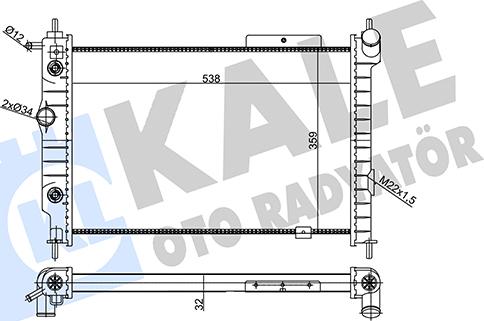 KALE OTO RADYATÖR 356990 - Radiators, Motora dzesēšanas sistēma autodraugiem.lv