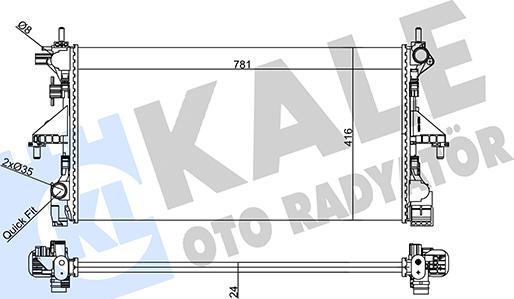 KALE OTO RADYATÖR 356960 - Radiators, Motora dzesēšanas sistēma autodraugiem.lv