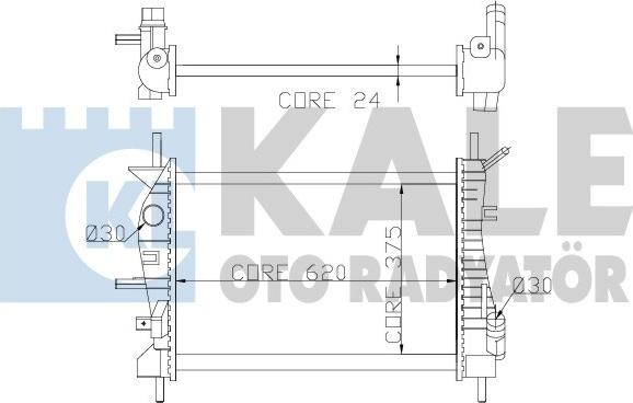 KALE OTO RADYATÖR 356400 - Radiators, Motora dzesēšanas sistēma autodraugiem.lv