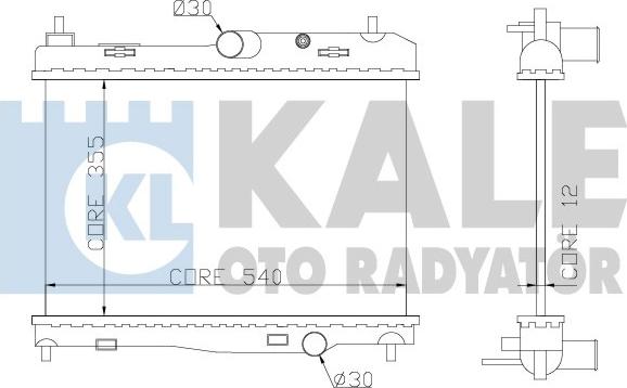 KALE OTO RADYATÖR 356100 - Radiators, Motora dzesēšanas sistēma autodraugiem.lv