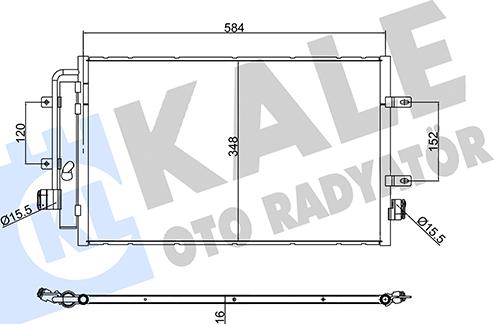 KALE OTO RADYATÖR 356120 - Kondensators, Gaisa kond. sistēma autodraugiem.lv
