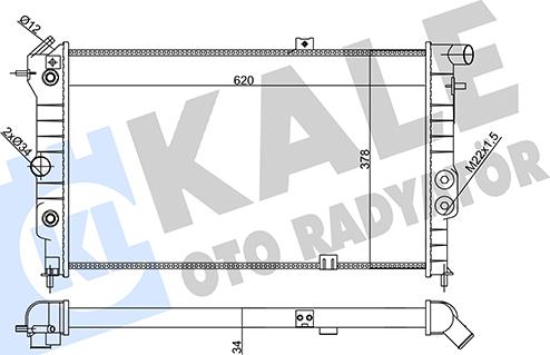 KALE OTO RADYATÖR 356860 - Radiators, Motora dzesēšanas sistēma autodraugiem.lv