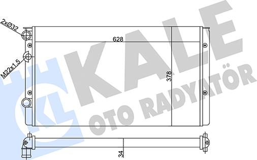 KALE OTO RADYATÖR 356310 - Radiators, Motora dzesēšanas sistēma autodraugiem.lv