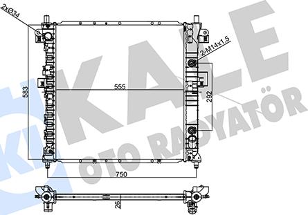 KALE OTO RADYATÖR 356325 - Radiators, Motora dzesēšanas sistēma autodraugiem.lv