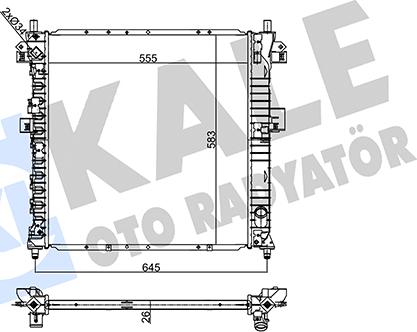 KALE OTO RADYATÖR 356370 - Radiators, Motora dzesēšanas sistēma autodraugiem.lv