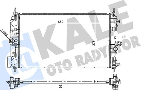 KALE OTO RADYATÖR 356285 - Radiators, Motora dzesēšanas sistēma autodraugiem.lv