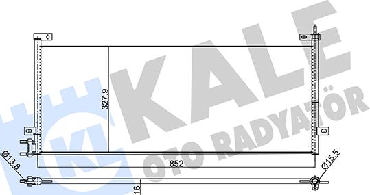 KALE OTO RADYATÖR 350440 - Kondensators, Gaisa kond. sistēma autodraugiem.lv