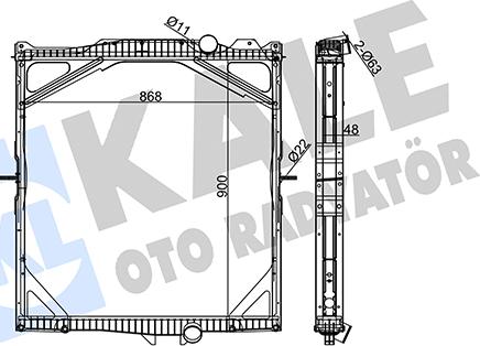 KALE OTO RADYATÖR 350450 - Radiators, Motora dzesēšanas sistēma autodraugiem.lv