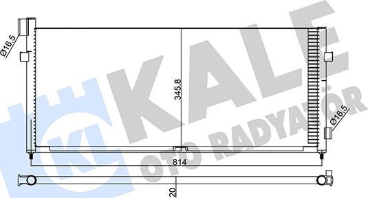 KALE OTO RADYATÖR 350430 - Kondensators, Gaisa kond. sistēma autodraugiem.lv