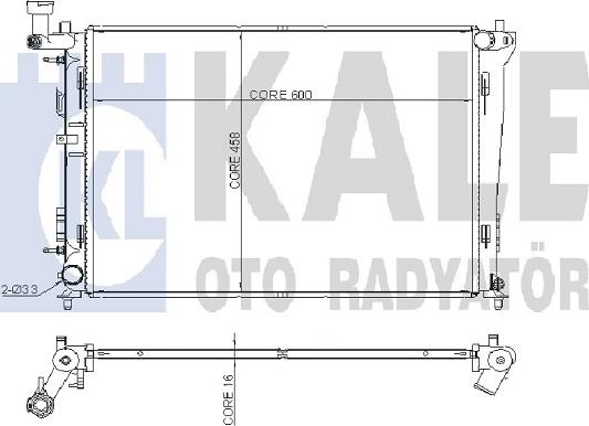 KALE OTO RADYATÖR 350100 - Radiators, Motora dzesēšanas sistēma autodraugiem.lv