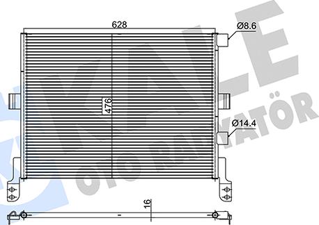 KALE OTO RADYATÖR 350370 - Kondensators, Gaisa kond. sistēma autodraugiem.lv
