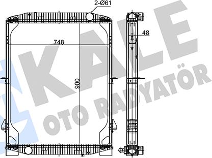 KALE OTO RADYATÖR 350240 - Radiators, Motora dzesēšanas sistēma autodraugiem.lv