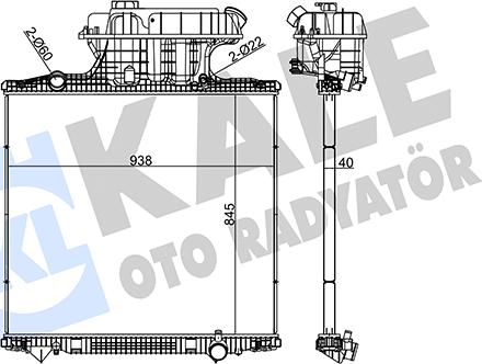 KALE OTO RADYATÖR 350265 - Radiators, Motora dzesēšanas sistēma autodraugiem.lv