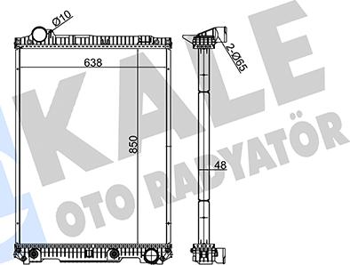 KALE OTO RADYATÖR 350280 - Radiators, Motora dzesēšanas sistēma autodraugiem.lv