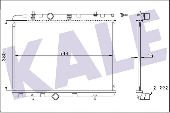 KALE OTO RADYATÖR 350745 - Radiators, Motora dzesēšanas sistēma autodraugiem.lv