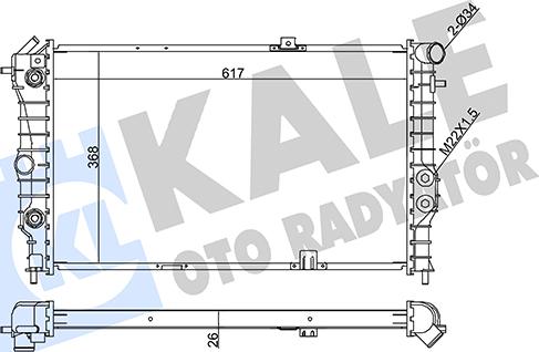 KALE OTO RADYATÖR 351955 - Radiators, Motora dzesēšanas sistēma autodraugiem.lv