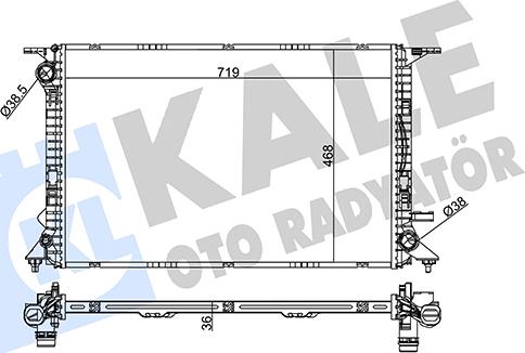 KALE OTO RADYATÖR 351985 - Radiators, Motora dzesēšanas sistēma autodraugiem.lv