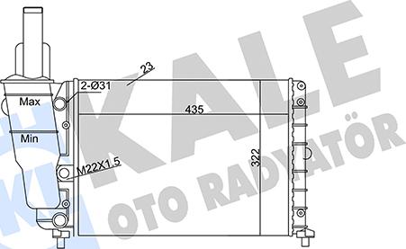 KALE OTO RADYATÖR 351840 - Radiators, Motora dzesēšanas sistēma autodraugiem.lv