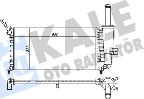 KALE OTO RADYATÖR 351855 - Radiators, Motora dzesēšanas sistēma autodraugiem.lv