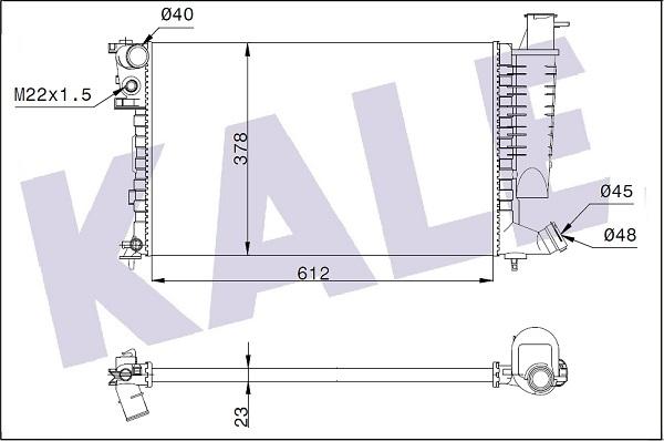 KALE OTO RADYATÖR 351810 - Radiators, Motora dzesēšanas sistēma autodraugiem.lv