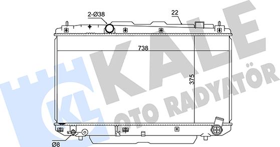 KALE OTO RADYATÖR 351825 - Radiators, Motora dzesēšanas sistēma autodraugiem.lv