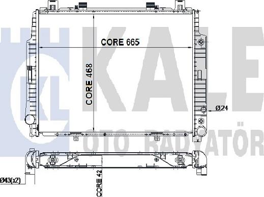 KALE OTO RADYATÖR 351300 - Radiators, Motora dzesēšanas sistēma autodraugiem.lv