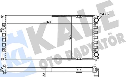 KALE OTO RADYATÖR 351230 - Radiators, Motora dzesēšanas sistēma autodraugiem.lv