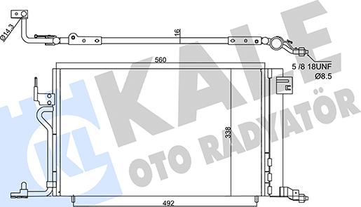 KALE OTO RADYATÖR 358450 - Kondensators, Gaisa kond. sistēma autodraugiem.lv