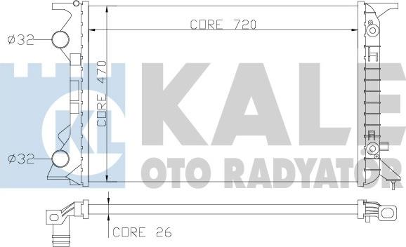 KALE OTO RADYATÖR 353400 - Radiators, Motora dzesēšanas sistēma autodraugiem.lv