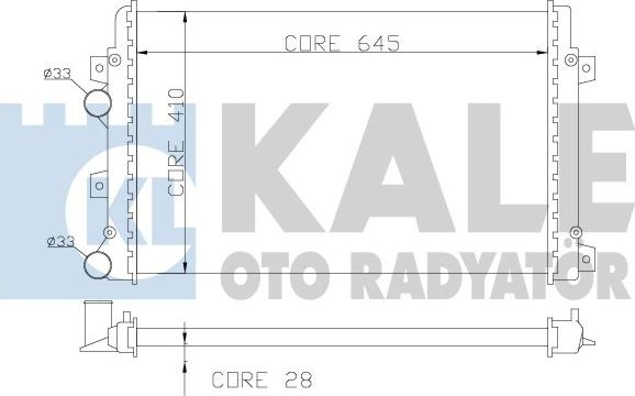 KALE OTO RADYATÖR 353500 - Radiators, Motora dzesēšanas sistēma autodraugiem.lv