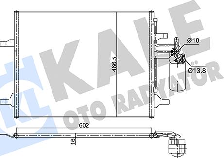 KALE OTO RADYATÖR 353075 - Kondensators, Gaisa kond. sistēma autodraugiem.lv