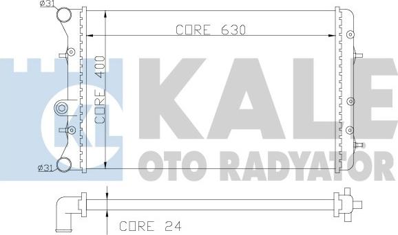 KALE OTO RADYATÖR 353800 - Radiators, Motora dzesēšanas sistēma autodraugiem.lv