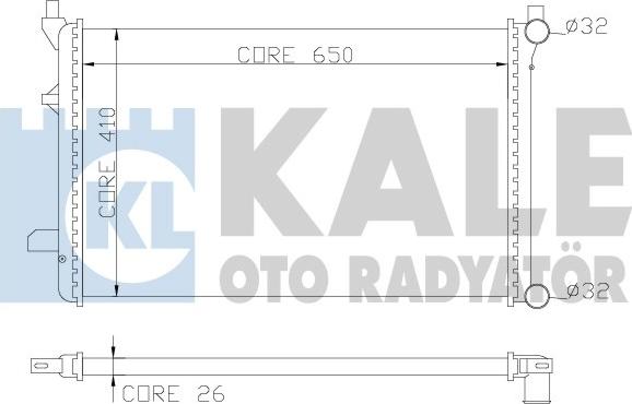 KALE OTO RADYATÖR 353300 - Radiators, Motora dzesēšanas sistēma autodraugiem.lv