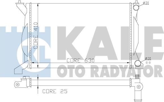 KALE OTO RADYATÖR 353700 - Radiators, Motora dzesēšanas sistēma autodraugiem.lv