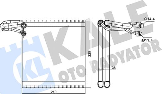 KALE OTO RADYATÖR 352240 - Iztvaikotājs, Gaisa kondicionēšanas sistēma autodraugiem.lv