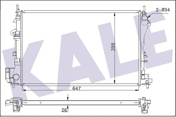 KALE OTO RADYATÖR 352200 - Radiators, Motora dzesēšanas sistēma autodraugiem.lv