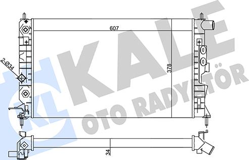 KALE OTO RADYATÖR 357040 - Radiators, Motora dzesēšanas sistēma autodraugiem.lv