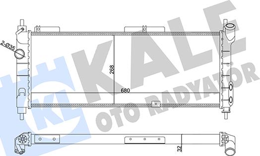 KALE OTO RADYATÖR 357015 - Radiators, Motora dzesēšanas sistēma autodraugiem.lv