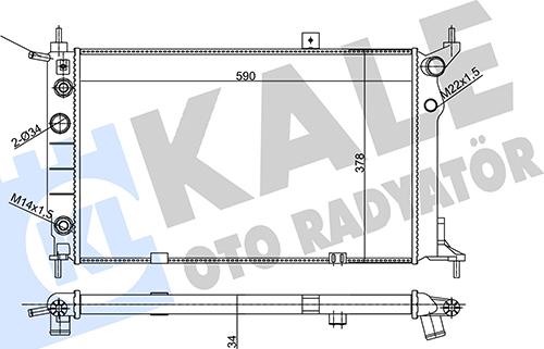 KALE OTO RADYATÖR 357010 - Radiators, Motora dzesēšanas sistēma autodraugiem.lv