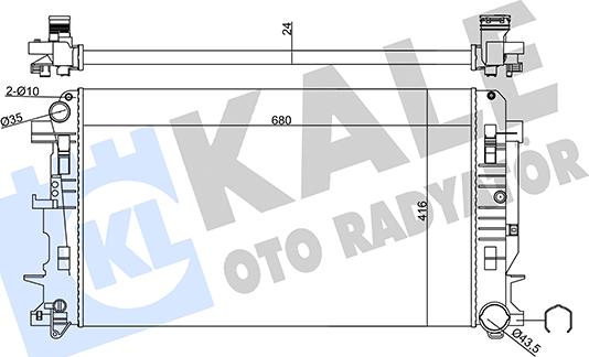 KALE OTO RADYATÖR 357035 - Radiators, Motora dzesēšanas sistēma autodraugiem.lv