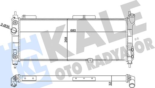 KALE OTO RADYATÖR 357025 - Radiators, Motora dzesēšanas sistēma autodraugiem.lv