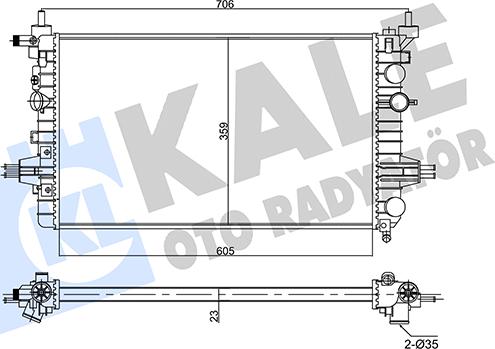 KALE OTO RADYATÖR 357020 - Radiators, Motora dzesēšanas sistēma autodraugiem.lv